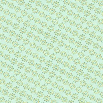 Patterned wallpaper-style design rendered in primrose, marigold, leafy green, ju イラスト素材