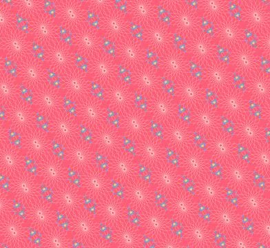 Patterned wallpaper-style design rendered in coral flash, acid yellow, mango, de 스톡 일러스트