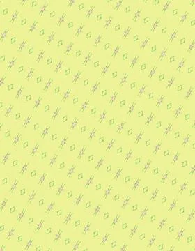 Patterned wallpaper-style design rendered in forest green, spring bud, bright li Stock Illustration