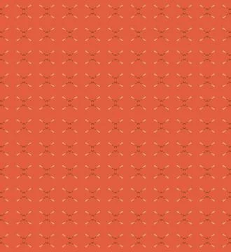 Patterned wallpaper-style design rendered in bisque, brass tan, rust, mahogany, Stock Illustration