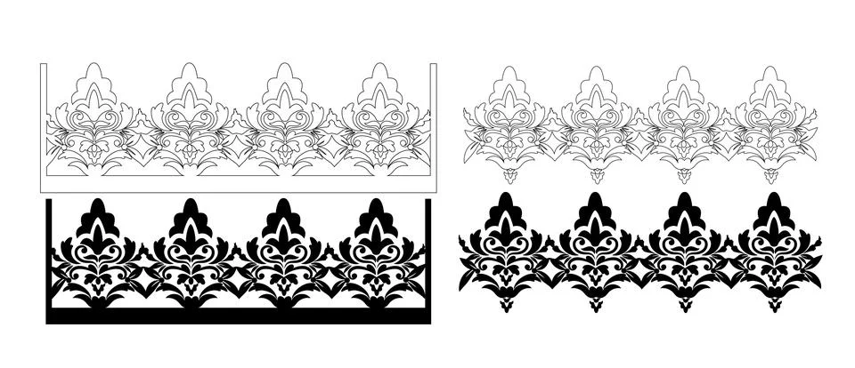 Patterned wrapping for candles and glasses Stock Illustration