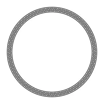 Patterns of Ancient Greece and ancient Rome Empire. Round frame  Stock Illustration