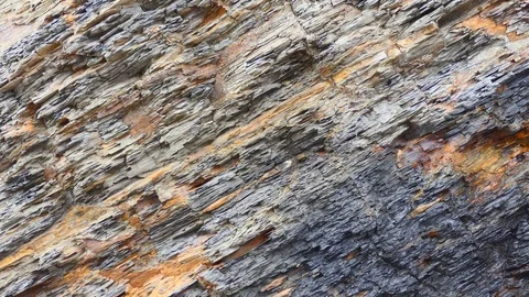 Patterns on the ancient mountain. Stock Footage 80450519