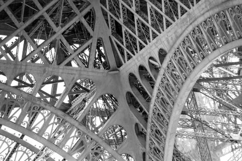 Patterns and design of metal structures and attachment points and intersectio Stock Photos