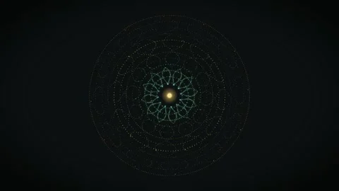 Patterns and shapes in a geometric design with central light Stock Footage 337301581