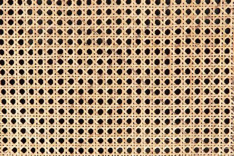 Patterns and structures of woven raffia Stock Photos