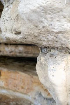 Patterns and textures of a rock wall Stock Photos