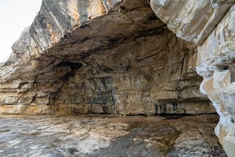 Patterns and textures of a rock wall Stock Photos