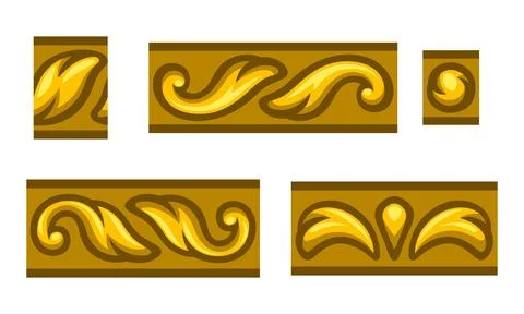 Patterns in baroque style. Decorative curling design. 스톡 일러스트