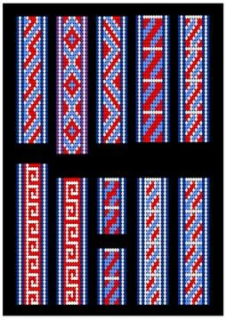 Patterns for bead bracelet. Excellent patterns for your great design. Illustrazione stock
