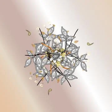 Patterns on beige and neutral colors. Vector illustration. Abstract luxury backg Illustrazione stock