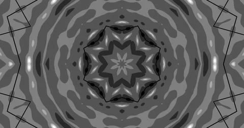 Patterns of black and white kaleidoscopes. Stock Footage 144673859
