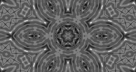 Patterns of black and white kaleidoscopes Stock Footage 144673860