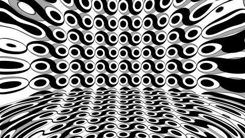 Patterns of black and white shapes creating a visual experience in an abstr.. Stock Footage 333445844