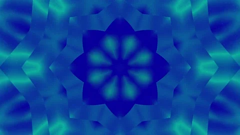 Patterns of blue rotating kaleidoscopes on a black background. Endless cycle Stock Footage 137297262
