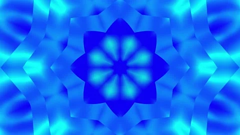 Patterns of blue rotating kaleidoscopes on a black background. Endless cycle Stock Footage 137297288