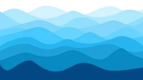 Patterns blue sea. ocean wave banner template background Stock Illustration