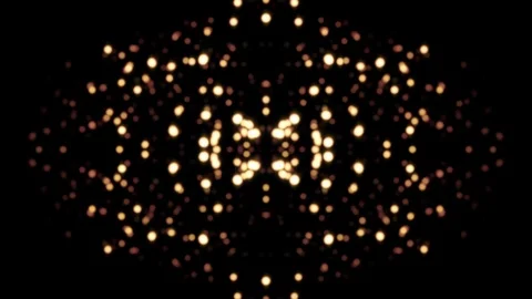 Patterns of blurred lights in kaleidoscope style, abstract light background (4K) Video stock 124290517