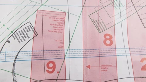 Patterns of clothing located on drawings, template plan Видео 148166000