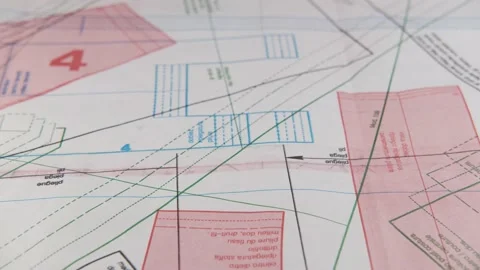 Patterns of clothing located on drawings, template plan Видео 148166117