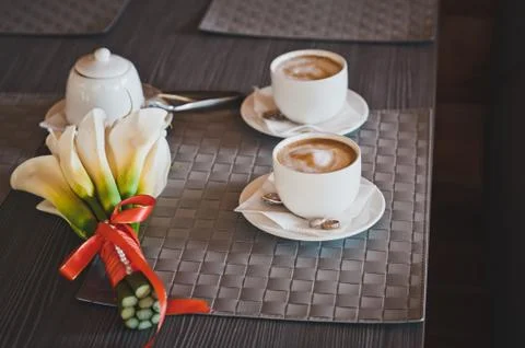 Patterns from a coffee skin 2407. Stock Photos