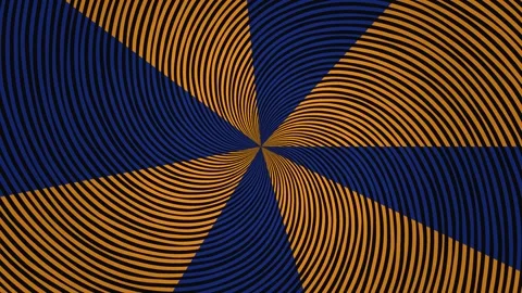 Patterns of concentric circles in blue and orange tones Stock Footage 339453449