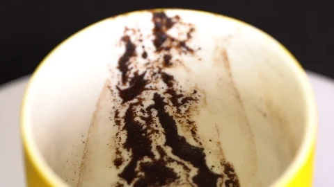 Patterns in the cup. Сoffee reading fortune teller Stock Footage 104939730