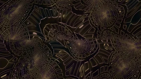 Patterns in dark tones with circular designs and textures Stock Footage 339965296
