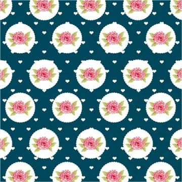 Patterns design over blue  background, vector illustration Stock Illustration