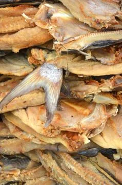 Patterns of dried fish Fotos Stock