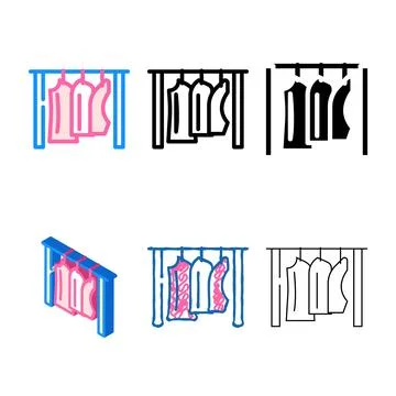 Patterns fabric production color icon vector minimal 스톡 일러스트