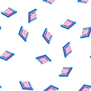 Patterns fabric production isometric icon seamless pattern Stock Illustration