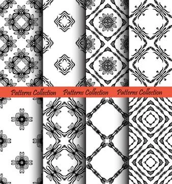 Patterns Floral Forged Hand Drawn Stock Illustration