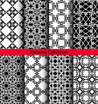 Patterns Floral Ornaments Hand Drawn Stock Illustration