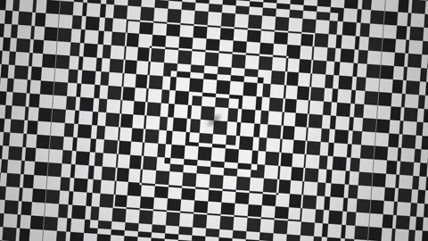 Patterns form in a black and white checkered design with Stock Footage 339339761