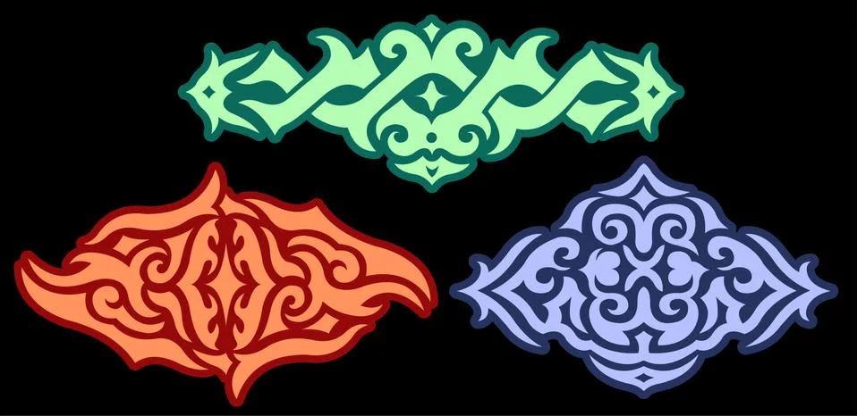 Patterns in the form of the eye Stock Illustration