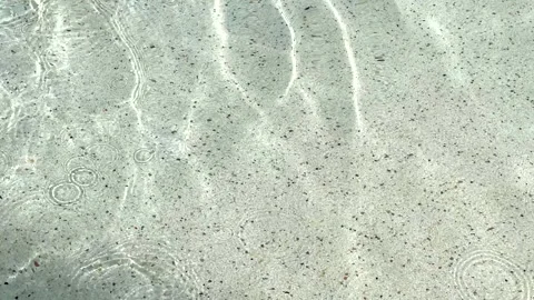 Patterns formed by ripples on the surface of the water in a paddling pool Stock Footage 290397664