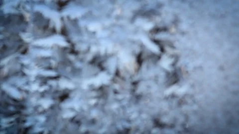 The Patterns Of Frost On The Glass Of The Window. Stock Footage 71281604