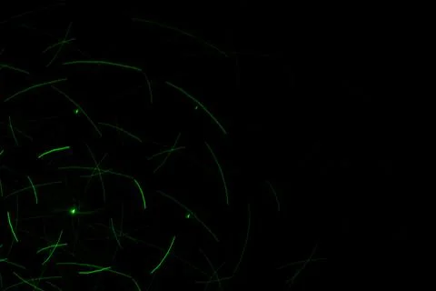 Patterns in green on the wall. Laser background. Party or disco concept. 스톡 사진
