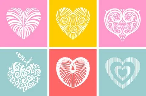 Patterns of heart Stock Illustration