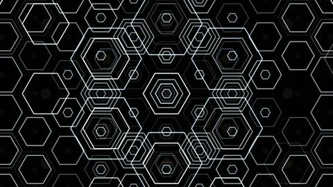Patterns of hexagons on a dark background create a design 스톡 일러스트