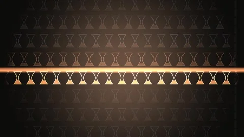 Patterns of hourglasses in dark background with light Stock Footage 339514626