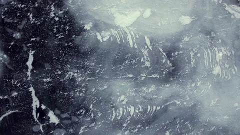Patterns of ice in a frozen lake Stock Footage 158979785