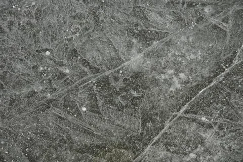 Patterns In Lake Ice Stock Photos