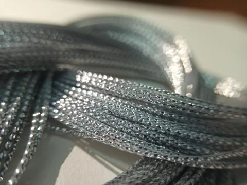 Patterns on metal lines (surface) Stock Photos