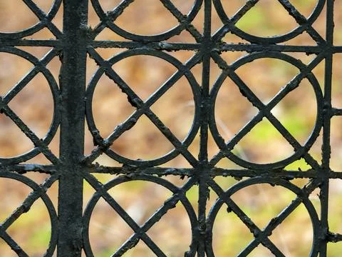 Patterns on an old house gate in Ambleside, Lake District, UK. Stock Photos