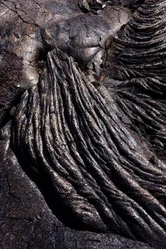 Patterns In Old Lava Flow Kona Side Of Big Island Hawaii Foto stock
