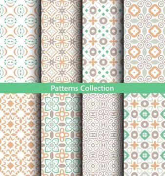 Patterns Pastel Green Backgrounds Stock Illustration