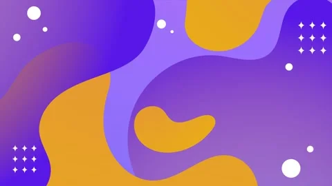 Patterns of purple yellow abstract vibrant shapes with dynamic elements Stock Footage 293663287