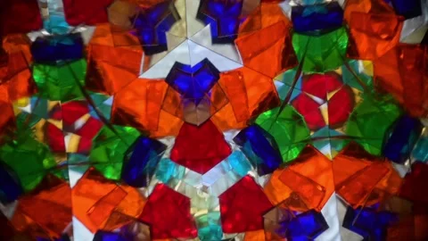 The patterns of a real kaleidoscope. An abstract vision. Stock Footage 283762361